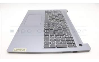 Lenovo 5CB1M46061 C-Cover with keyboard, Arabic, Arctic Grey, Non-Backlight, Fingerprint, US