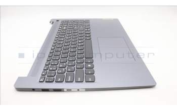 Lenovo 5CB1M46061 C-Cover with keyboard, Arabic, Arctic Grey, Non-Backlight, Fingerprint, US