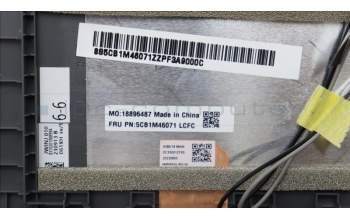 Lenovo 5CB1M46071 C-Cover with keyboard, US English Euro, Arctic Grey, Non-Backlight, Fingerprint, US