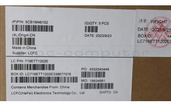 Lenovo 5CB1M46102 C-Cover with keyboard, US English Euro, Arctic Grey, Non-Backlight, Non-Fingerprint, US