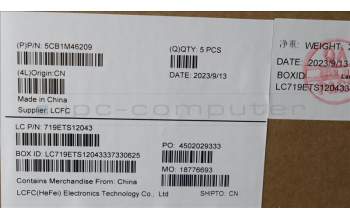 Lenovo 5CB1M46209 C-Cover with keyboard,US English Euro,Arctic Grey,Non_Fingerprint