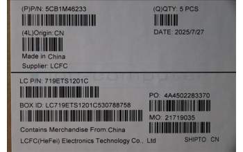 Lenovo 5CB1M46233 C-Cover with keyboard, Ukraine, Arctic Grey, Non-Fingerprint, US