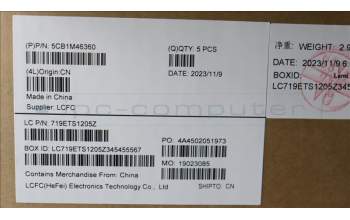 Lenovo 5CB1M46360 C-Cover with keyboard, UK English, Abyss Blue, Non-Fingerprint, UK