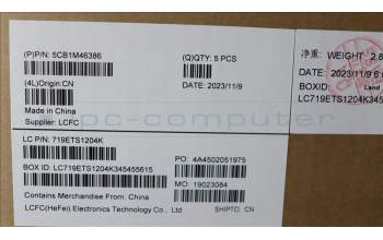 Lenovo 5CB1M46386 C-Cover with keyboard, Switzerland, Arctic Grey, Fingerprint, UK