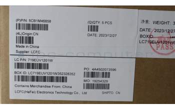 Lenovo 5CB1M46858 C-Cover with keyboard, Hungarian, Arctic Grey, Backlight, Fingerprint, UK