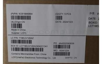 Lenovo 5CB1M46864 C-Cover with keyboard, Nordic, Arctic Grey, Backlight, Fingerprint, UK