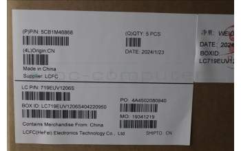 Lenovo 5CB1M46868 C-Cover with keyboard, Spanish, Arctic Grey, Backlight, Fingerprint, UK