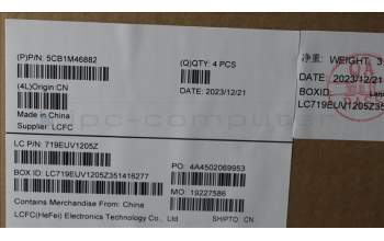 Lenovo 5CB1M46882 C-Cover with keyboard,US English Euro,Arctic Grey,Backlight