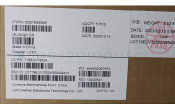 Lenovo 5CB1M46946 C-Cover with keyboard, US English Euro, Frost Blue, Backlight, US