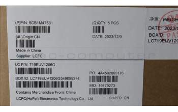 Lenovo 5CB1M47531 C-Cover with keyboard, UK English, Abyss Blue, Non-Backlight, Fingerprint, UK