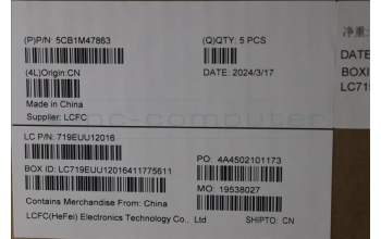 Lenovo 5CB1M47863 C-Cover with keyboard, Italian, Arctic Grey, Non-Fingerprint, UK