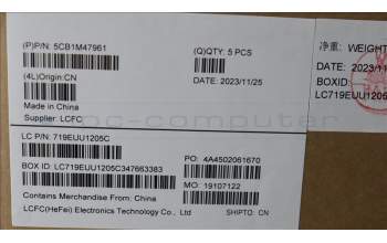 Lenovo 5CB1M47961 C-Cover with keyboard, Portuguese, Abyss Blue, Fingerprint, UK