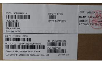 Lenovo 5CB1M48028 C-Cover with keyboard, German, Arctic Grey, Non-Backlight, Non-Fingerprint, UK