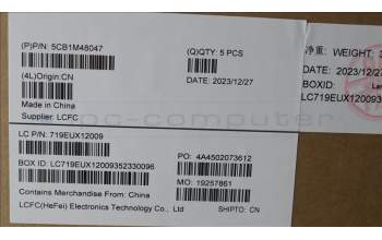 Lenovo 5CB1M48047 C-Cover with keyboard, UK English, Arctic Grey, Non-Backlight, Non-Fingerprint, UK