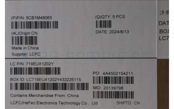 Lenovo 5CB1M48065 C-Cover with keyboard, Nordic, Arctic Grey, Non-Backlight, Non-Fingerprint, UK