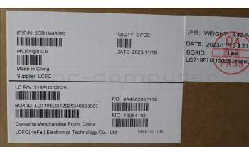 Lenovo 5CB1M48192 C-Cover with keyboard, Belgian, Arctic Grey, Backlight, Non-Fingerprint, UK