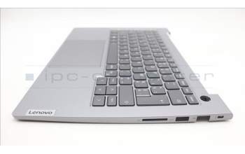 Lenovo 5CB1M48326 C-Cover with keyboard, Belgian, Arctic Grey, Backlight, UK