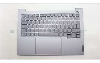 Lenovo 5CB1M48348 C-Cover with keyboard, Spanish, Arctic Grey, Backlight, UK