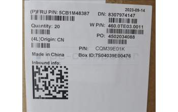 Lenovo 5CB1M48387 LCD Cover, 21KK, AL, WQXGA, Arctic Grey