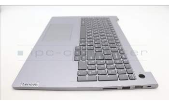 Lenovo 5CB1M48413 C-Cover with keyboard, Russian, Arctic Grey, Backlight, US
