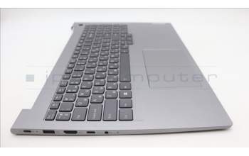Lenovo 5CB1M48421 C-Cover with keyboard, Ukraine, Arctic Grey, Backlight, US