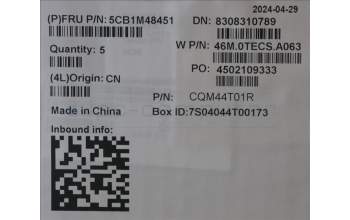 Lenovo 5CB1M48451 C-Cover with keyboard, UK English, Arctic Grey, Non-Backlight, UK