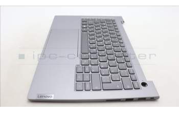 Lenovo 5CB1M48462 C-Cover with keyboard, Bulgarian, Arctic Grey, Backlight, UK