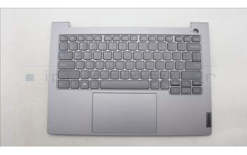 Lenovo 5CB1M48465 C-Cover with keyboard, US English Euro, Arctic Grey, Backlight, US