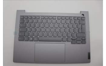Lenovo 5CB1M48467 C-Cover with keyboard, French Arabic, Arctic Grey, Backlight, UK