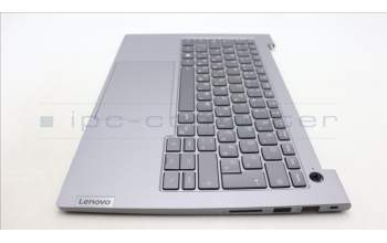 Lenovo 5CB1M48472 C-Cover with keyboard, Hungarian, Arctic Grey, Backlight, UK