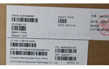 Lenovo 5CB1M48907 C-Cover with keyboard, Hungarian, Black, UK