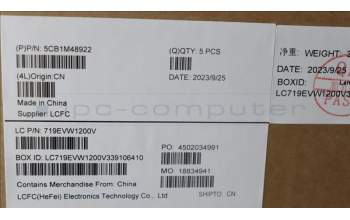 Lenovo 5CB1M48922 Tastatur inkl. Topcase ASM_UK L83FS BK TEX