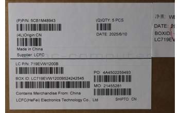 Lenovo 5CB1M48943 Tastatur inkl. Topcase ASM_NORDIC L83FS IG IMR