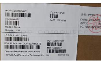 Lenovo 5CB1M50153 C-Cover with keyboard, USA English, Black, US