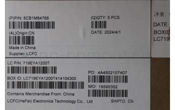 Lenovo 5CB1M64768 C-Cover with keyboard, Belgian, White Backlight, UK