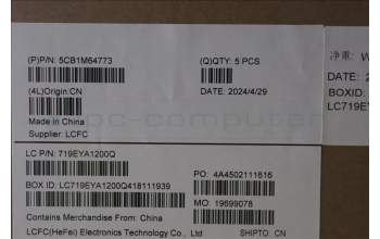 Lenovo 5CB1M64773 C-Cover with keyboard, US English Euro, White Backlight, US