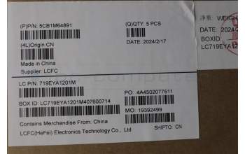 Lenovo 5CB1M64891 C-Cover with keyboard, UK English, RGB Backlight, UK