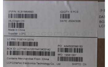 Lenovo 5CB1M64893 C-Cover with keyboard, French, RGB Backlight, US