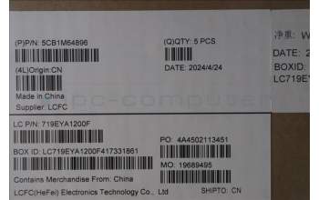 Lenovo 5CB1M64896 C-Cover with keyboard, Greek, RGB Backlight, US