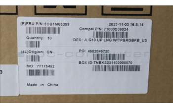 Lenovo 5CB1M65399 Tastatur inkl. Topcase ASM_ENG C 83DV RGB