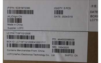 Lenovo 5CB1M72380 C-Cover with keyboard, French, w/Screw, US