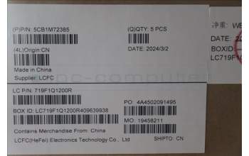 Lenovo 5CB1M72385 C-Cover with keyboard, Hungarian, w/Screw, UK