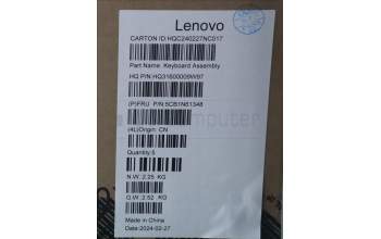 Lenovo 5CB1N61348 C-Cover with keyboard,Switzerland,Luna Grey,w/Grey Keycaps