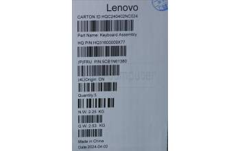 Lenovo 5CB1N61380 C-Cover with keyboard, Switzerland, Cosmic Blue, w/Storm Grey Keycaps, UK