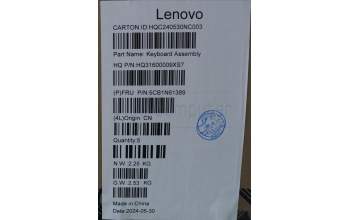 Lenovo 5CB1N61389 C-Cover with keyboard, Spanish, Cosmic Blue, w/Grey Keycaps, UK