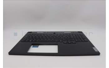 Lenovo 5CB1N61434 C-Cover with keyboard, Italian, Eclipse Black, White Backlight, UK