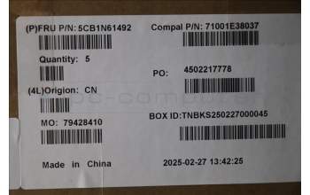 Lenovo 5CB1N61492 C-Cover with keyboard, Russian, White, RGB Backlight, US