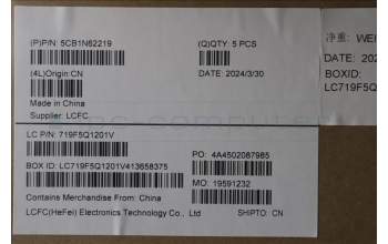 Lenovo 5CB1N62219 C-Cover with keyboard, Arabic, Luna Grey, w/puresight pro logo, US