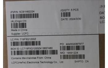 Lenovo 5CB1N62224 C-Cover with keyboard, English, Luna Grey, w/puresight pro logo, US