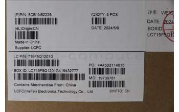 Lenovo 5CB1N62226 C-Cover with keyboard, French, Luna Grey, w/puresight pro logo, US